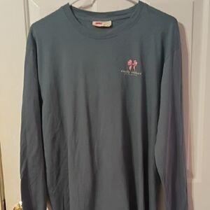 Simply Southern Gray Shirt with Pink Bow